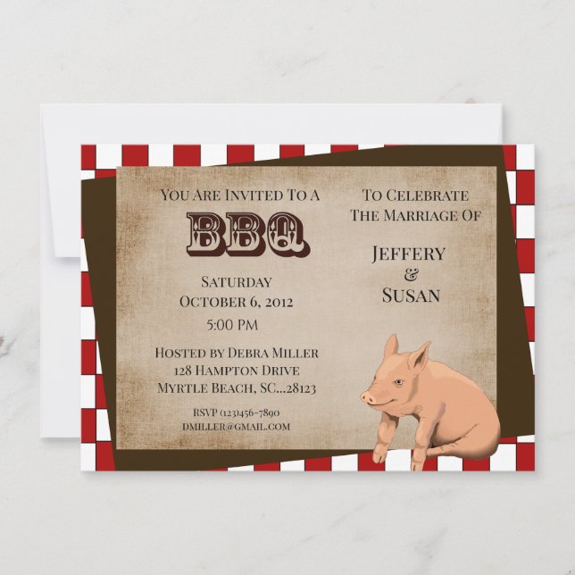 Couples Barbecue/cook out Invitations (Front)