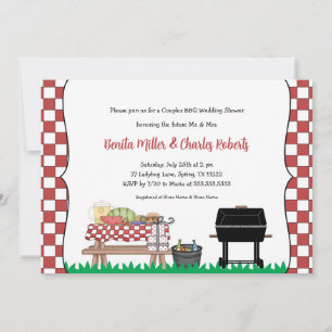 Couples BBQ Bridal Shower invitation