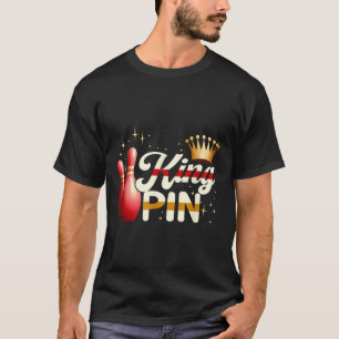 Couples Bowler League Bowling King Pin Wearing Cro T-Shirt
