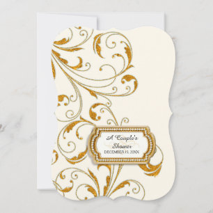 Couple's Bridal Shower Glam Old Hollywood Regency Invitation