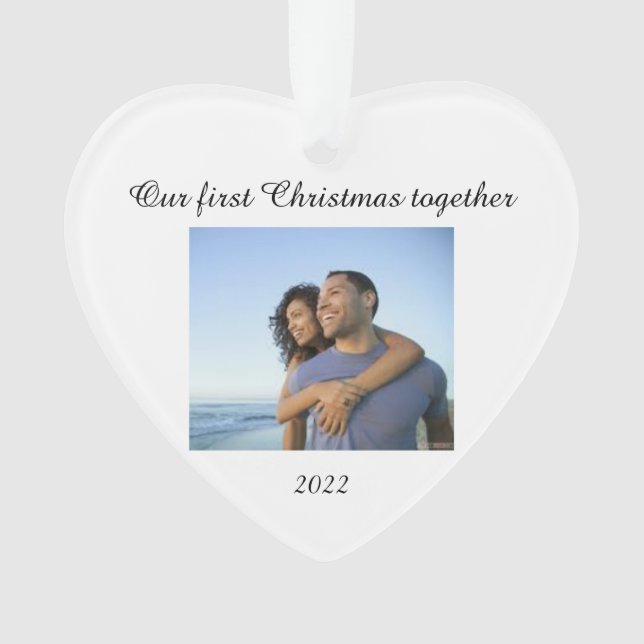 Couples Christmas Acrylic Ornament (Front)