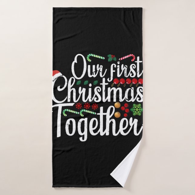 Couples Christmas Family Bath Towel (Bath Towel)