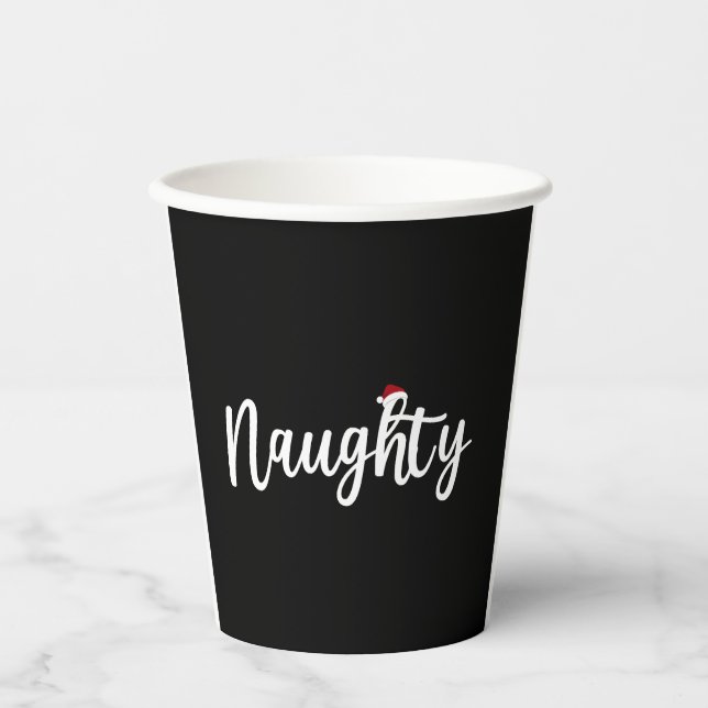 Couples Christmas Naughty Paper Cups (Front)