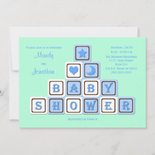 Couples Coed Baby Shower Invitation for a Boy