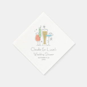 Couples Coed Wedding Shower Napkin