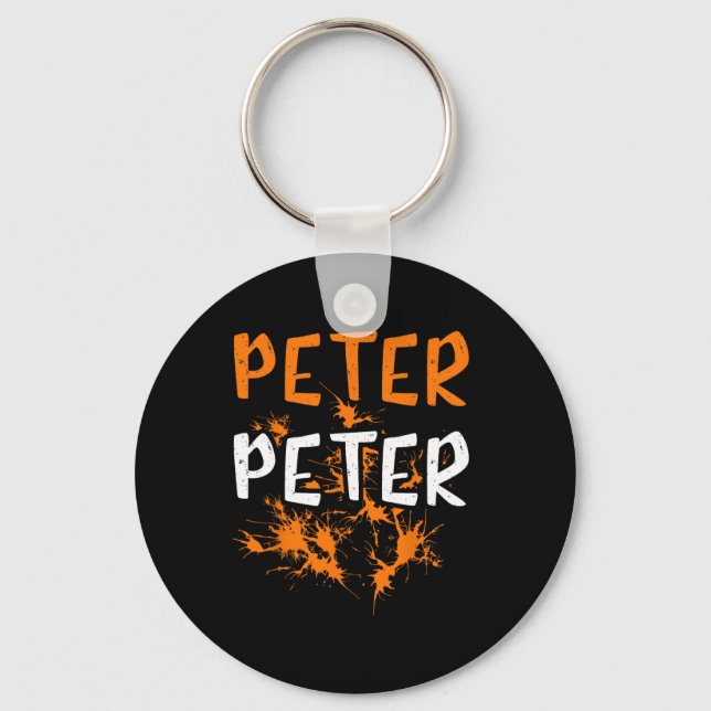 Couples Costume Peter Pumpkin Eater Splash Hallowe Key Ring (Front)