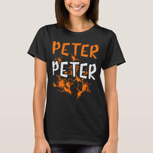 Couples Costume Peter Pumpkin Eater Splash Hallowe T-Shirt (Front)