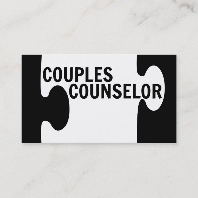 Couples Counsellor Puzzle Piece Business Card (Front)