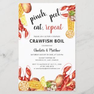 Couples Engagement Party Crawfish Boil Invitation