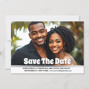 Couples engagement wedding announcement photo 