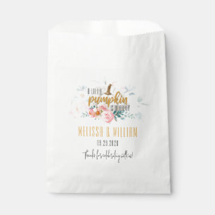 Couples Fall Baby Shower Pumpkin Floral Favour Bags