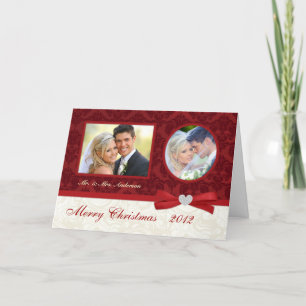 Couples First Christmas 2-Photo Holiday Cards