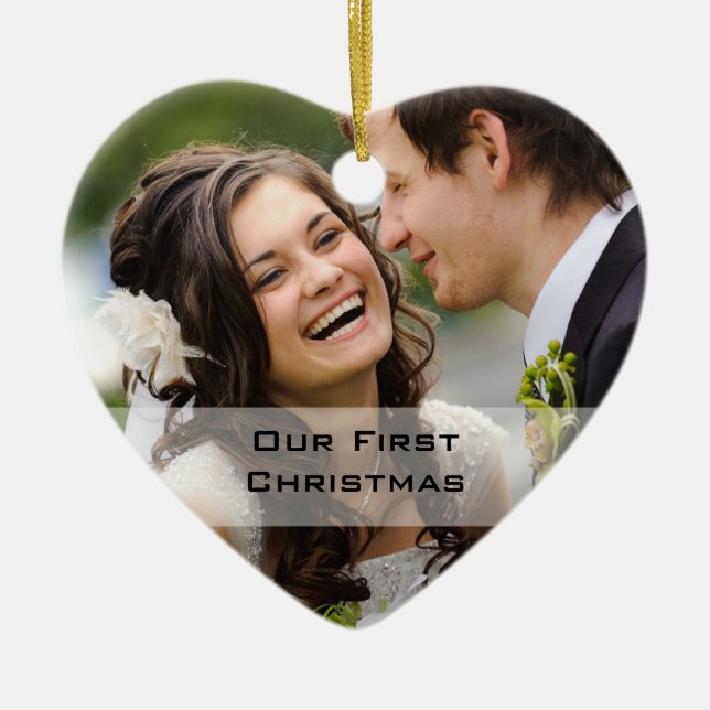 Couple's First Christmas Ornament | Photo (Front)