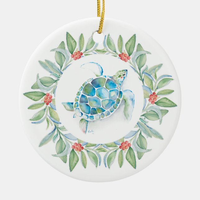 Couples First Christmas Ornament Sea Turtle (Front)