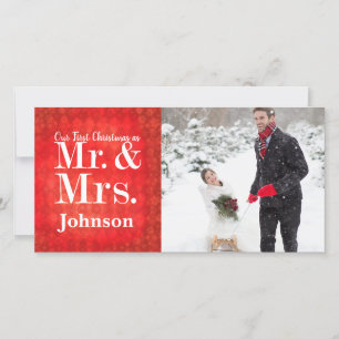 Couple's First Christmas Photo Christmas Card