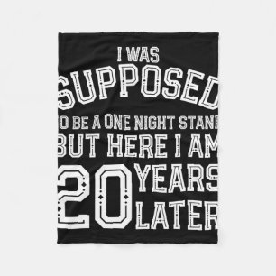 Couples Funny 20th 20 Year Anniversary Husband Wif Fleece Blanket