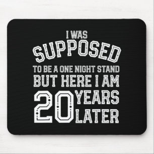 Couples Funny 20th 20 Year Anniversary Husband Wif Mouse Mat