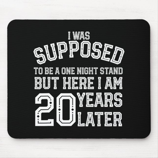 Couples Funny 20th 20 Year Anniversary Husband Wif Mouse Mat (Front)