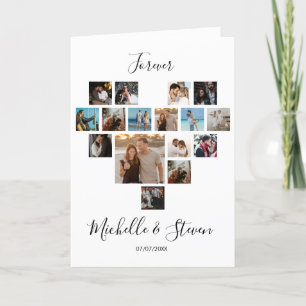 Couples Gift Valentine's Day Heart Photo Collage Holiday Card