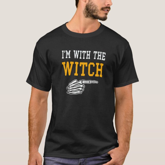Couples Halloween Costume  Men Dad I'm With The Wi T-Shirt (Front)