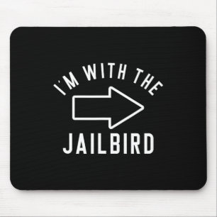 Couples Halloween Costume Shirts I'm With The Jail Mouse Mat