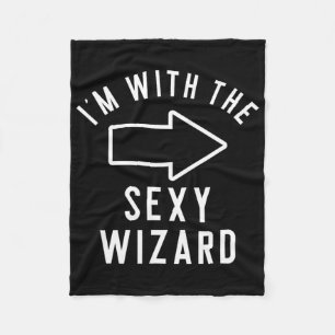 Couples Halloween Costume Shirts I'm With The Y Wi Fleece Blanket