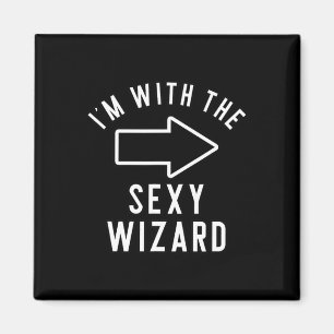 Couples Halloween Costume Shirts I'm With The Y Wi Magnet
