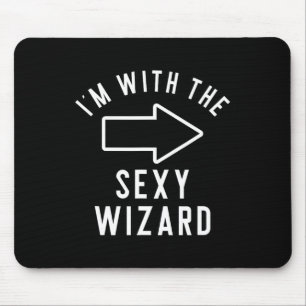 Couples Halloween Costume Shirts I'm With The Y Wi Mouse Mat