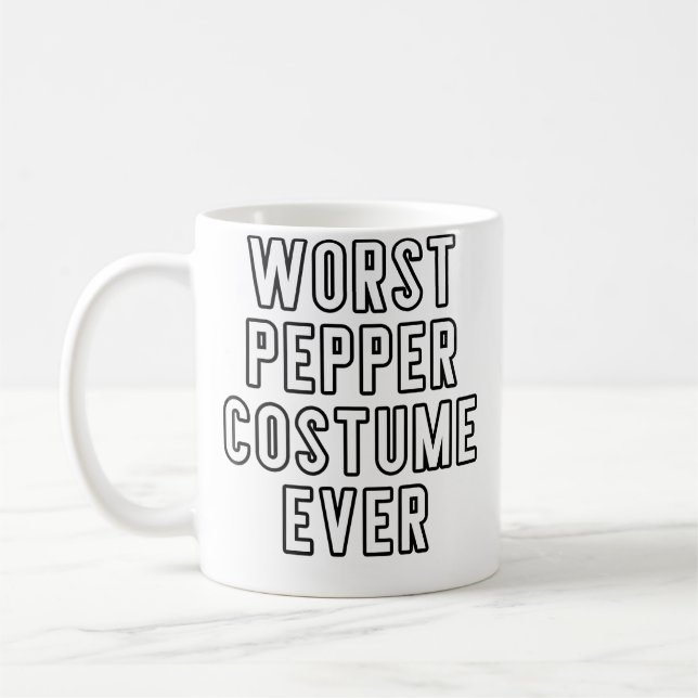 Couples Halloween Worst Pepper Ever Coffee Mug (Left)