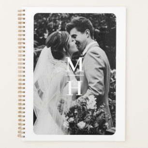 Couples Initials Retro Photo Monogram Planner