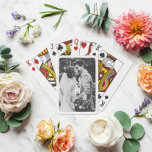Couples Initials Retro Photo Monogram Playing Cards<br><div class="desc">customise with your own photo and initials; keep or remove the border as desired</div>