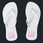 Couple's Initials | Subtle Pink Gradation Flip Flops<br><div class="desc">Cool,  minimal and modern..

Thank you for your purchase!</div>