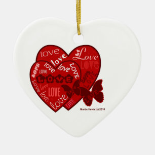 Couple's Love (Personalise) - Heart Ornament