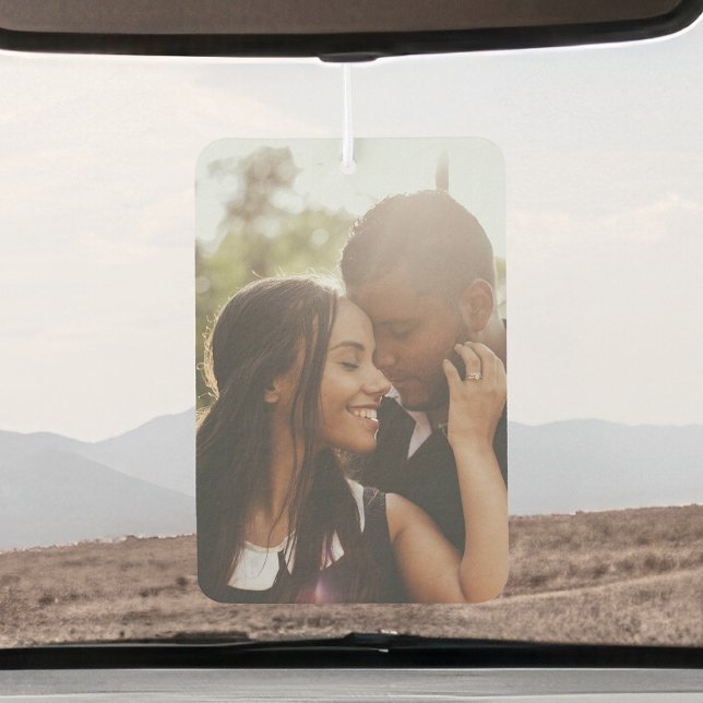 Couples Love Photo Anniversary Gift Heart Car Air Freshener (Creator Uploaded)