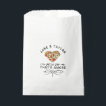 Couples Love Pizza Add Names Favour Bags<br><div class="desc">These favour bags feature two names above a drawing of two slices of pizza with toppings and the words "pizza pie That's Amore".  This fun design is perfect for a party celebrating a couple on their anniversary,  engagement or other special occasion.</div>