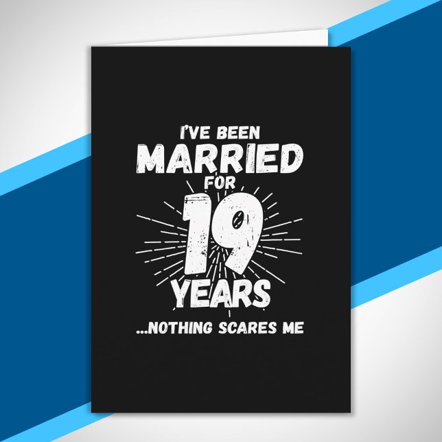 Couples Married 19 Years Funny 19th Anniversary Card (Creator Uploaded)