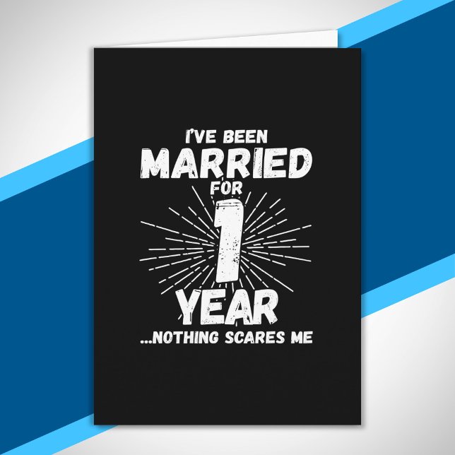 Couples Married 1 Year Funny 1st Anniversary Card (Creator Uploaded)
