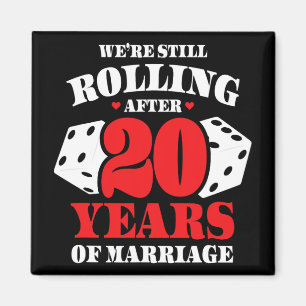 Couples Married 20 Years - Funny 20th Wedding Anni Magnet