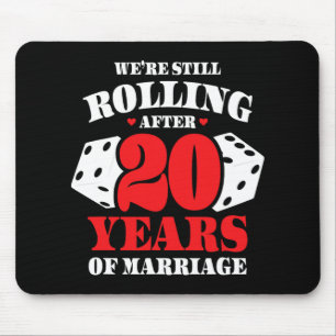Couples Married 20 Years - Funny 20th Wedding Anni Mouse Mat