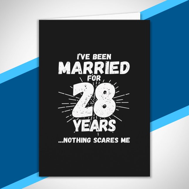 Couples Married 28 Years Funny 28th Anniversary Card (Creator Uploaded)