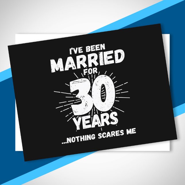 Couples Married 30 Years Funny 30th Anniversary Postcard (Creator Uploaded)