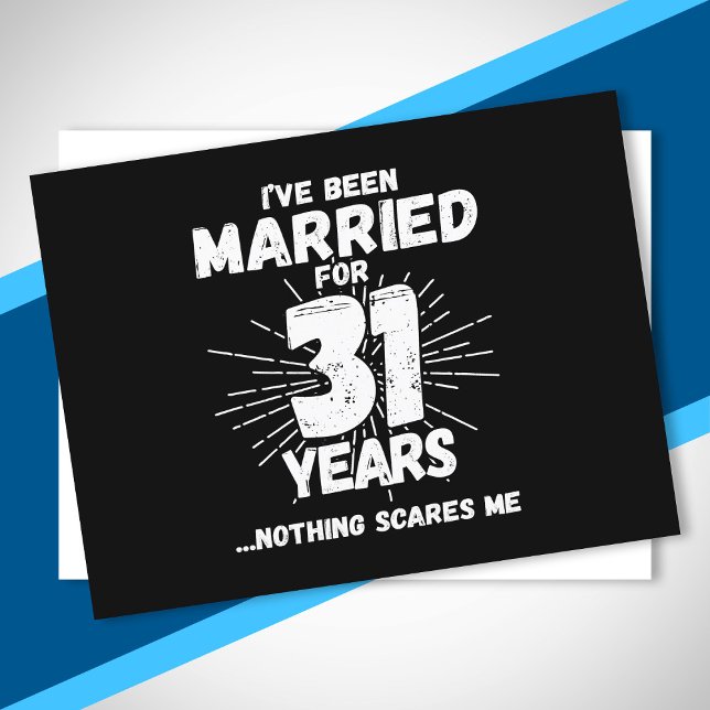 Couples Married 31 Years Funny 31st Anniversary Postcard (Creator Uploaded)