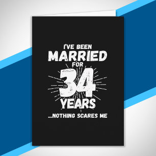 Couples Married 34 Years Funny 34th Anniversary Card