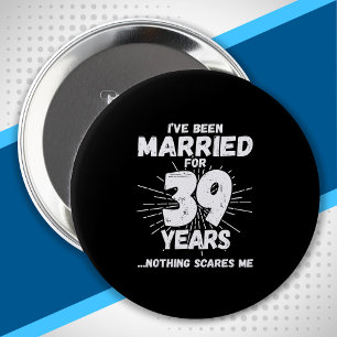 Couples Married 39 Years Funny 39th Anniversary 10 Cm Round Badge
