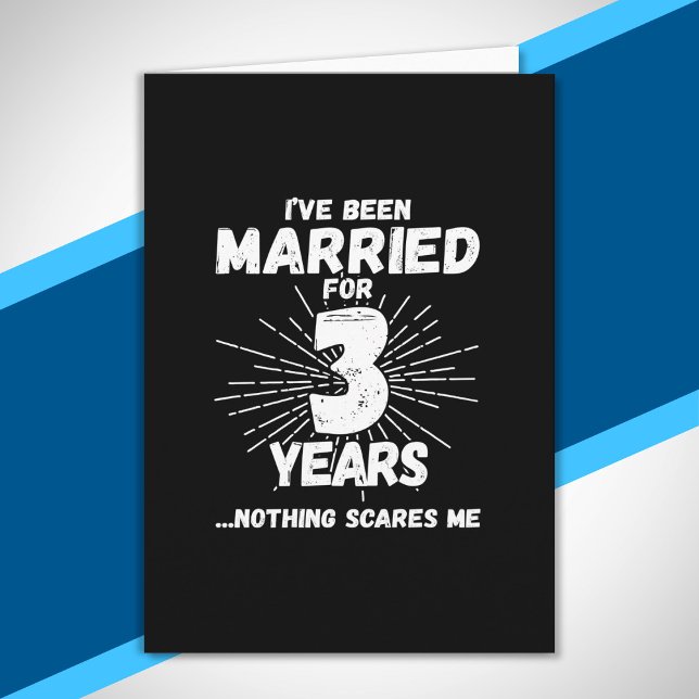 Couples Married 3 Years Funny 3rd Anniversary Card (Creator Uploaded)