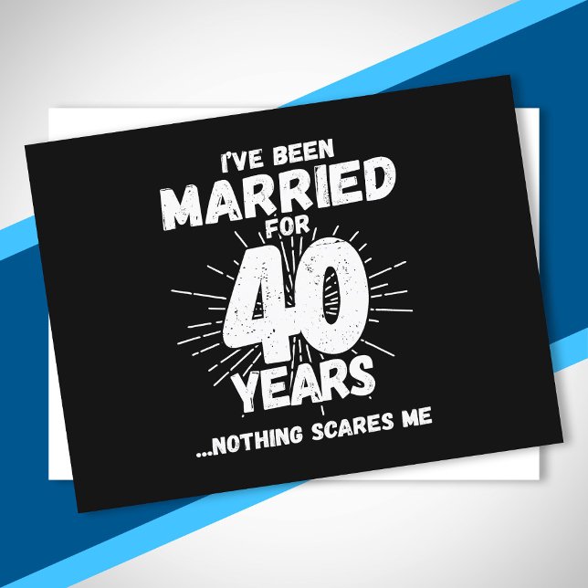 Couples Married 40 Years Funny 40th Anniversary Postcard (Creator Uploaded)