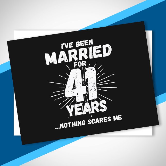 Couples Married 41 Years Funny 41st Anniversary Postcard (Creator Uploaded)