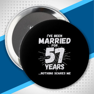 Couples Married 57 Years - Funny 57th Anniversary 10 Cm Round Badge