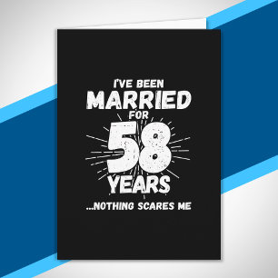 Couples Married 58 Years Funny 58th Anniversary Card