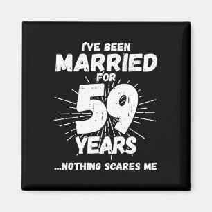 Couples Married 59 Years Funny 59th Anniversary Magnet